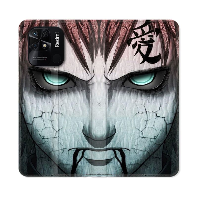 Housse cuir portefeuille Pour Xiaomi Redmi 10C Manga Naruto Gaara