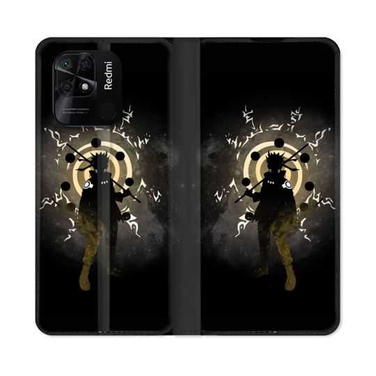 Housse cuir portefeuille Pour Xiaomi Redmi 10C Manga Naruto Sage