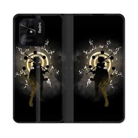 Housse cuir portefeuille Pour Xiaomi Redmi 10C Manga Naruto Sage
