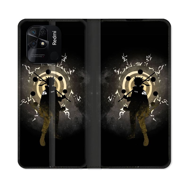 Housse cuir portefeuille Pour Xiaomi Redmi 10C Manga Naruto Sage