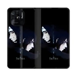 Housse cuir portefeuille Pour Xiaomi Redmi 10C Manga Naruto Sasuke Itachi