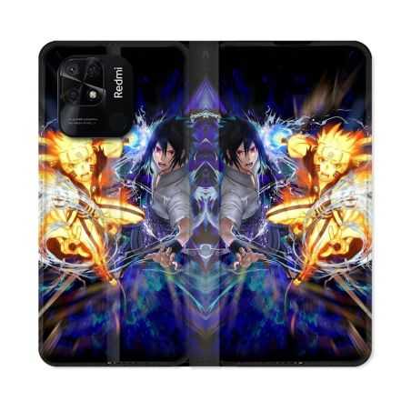 Housse cuir portefeuille Pour Xiaomi Redmi 10C Manga Naruto VS