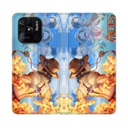 Housse cuir portefeuille Pour Xiaomi Redmi 10C Manga One Piece Ace Color