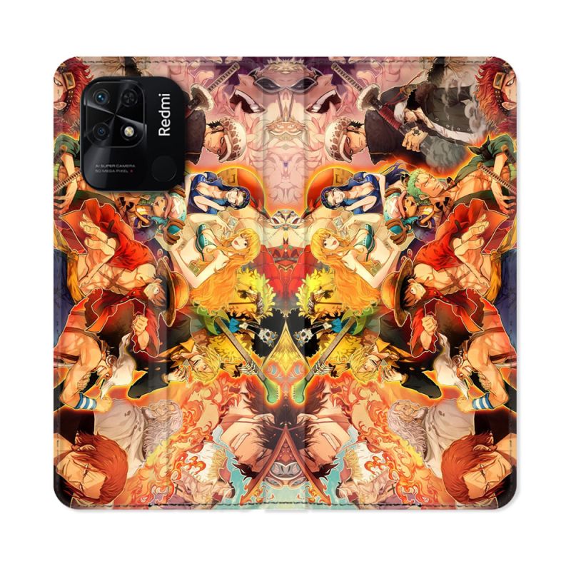 Housse cuir portefeuille Pour Xiaomi Redmi 10C Manga One Piece Nakama