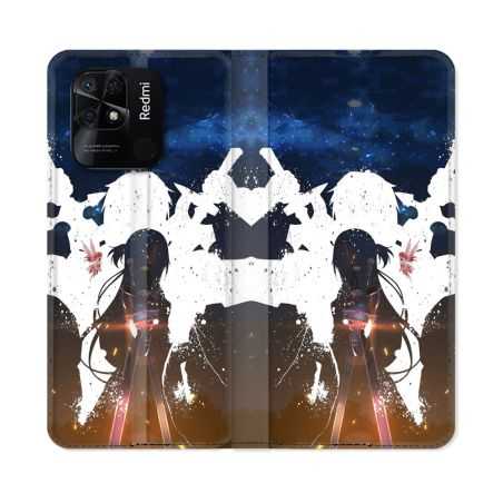 Housse cuir portefeuille Pour Xiaomi Redmi 10C Manga SAO sword Art Online Asuna