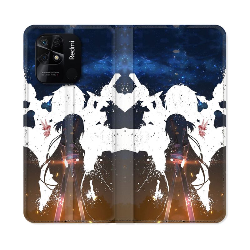 Housse cuir portefeuille Pour Xiaomi Redmi 10C Manga SAO sword Art Online Asuna