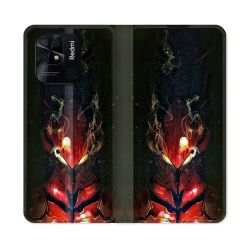 Housse cuir portefeuille Pour Xiaomi Redmi 10C Manga Solo Leveling Igris