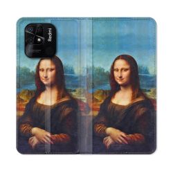 Housse cuir portefeuille Pour Xiaomi Redmi 10C Peinture Joconde