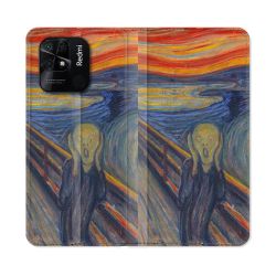 Housse cuir portefeuille Pour Xiaomi Redmi 10C Peinture Le Cri