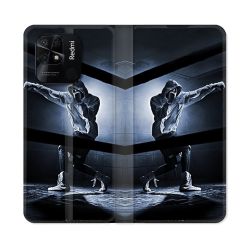 Housse cuir portefeuille Pour Xiaomi Redmi 10C Sport Boxe Poing