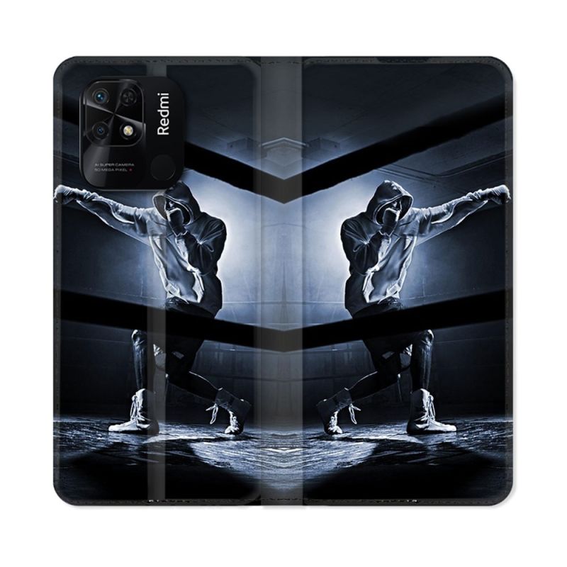 Housse cuir portefeuille Pour Xiaomi Redmi 10C Sport Boxe Poing