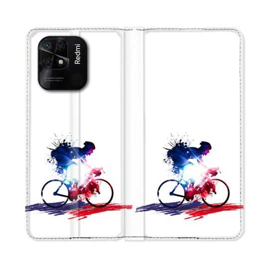 Housse cuir portefeuille Pour Xiaomi Redmi 10C Sport Cyclisme France