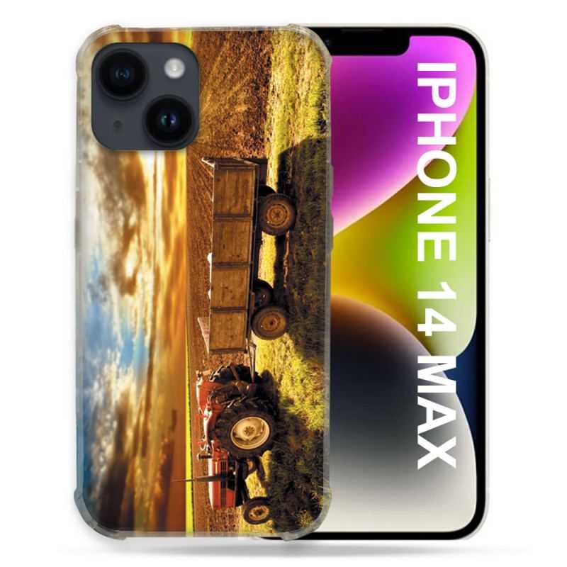 Coque Compatible MagSafe Pour Iphone 14 Plus (6.7) Agriculture Tracteur Color