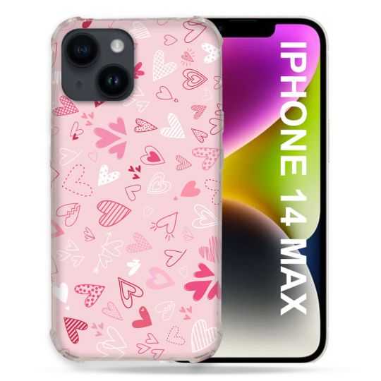 Coque Compatible MagSafe Pour Iphone 14 Plus (6.7) Amour Ptis Coeurs