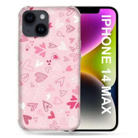 Coque Compatible MagSafe Pour Iphone 14 Plus (6.7) Amour Ptis Coeurs