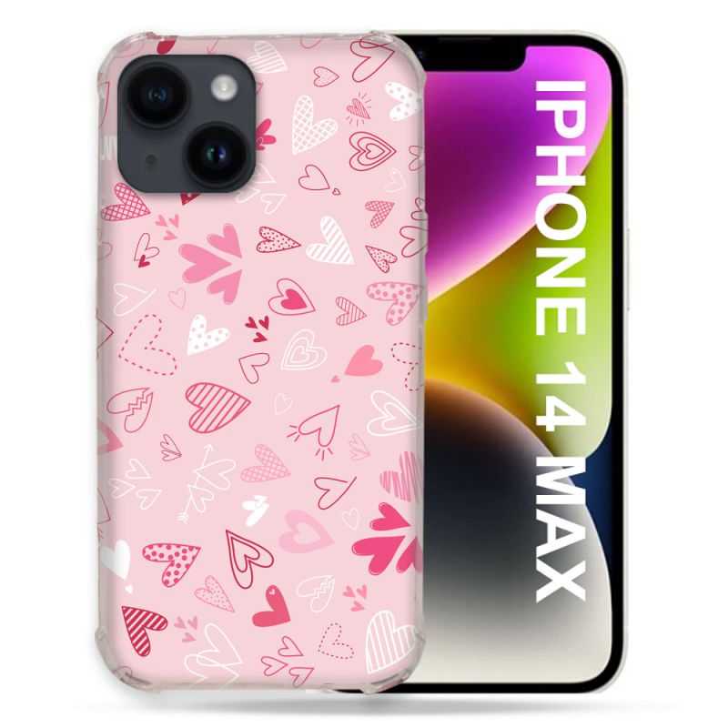 Coque Compatible MagSafe Pour Iphone 14 Plus (6.7) Amour Ptis Coeurs