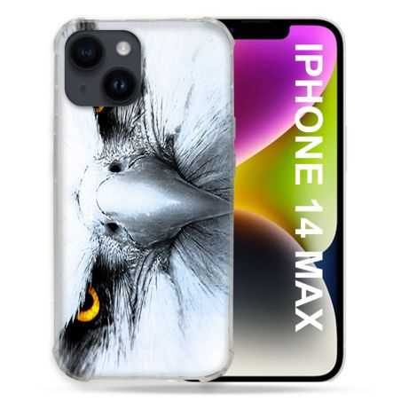 Coque Compatible MagSafe Pour Iphone 14 Plus (6.7) Animal Aigle Royal Blanc