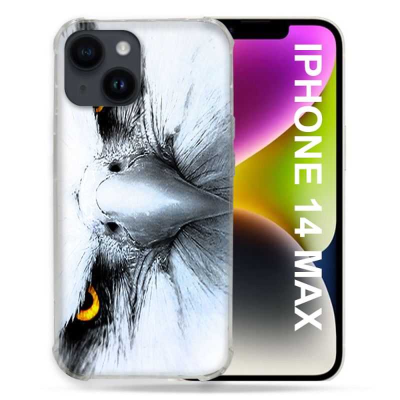 Coque Compatible MagSafe Pour Iphone 14 Plus (6.7) Animal Aigle Royal Blanc