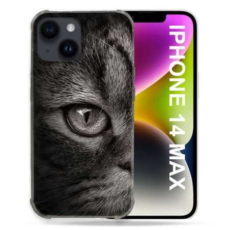 Coque Compatible MagSafe Pour Iphone 14 Plus (6.7) Animal Chat Gris