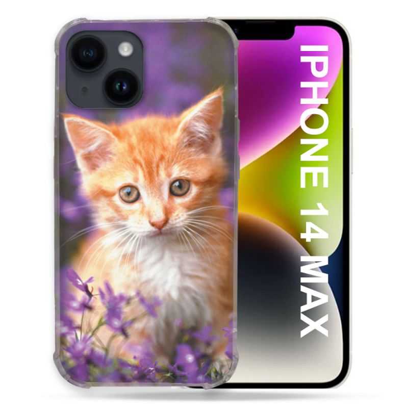 Coque Compatible MagSafe Pour Iphone 14 Plus (6.7) Animal Chat Violet