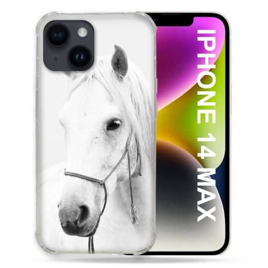 Coque Compatible MagSafe Pour Iphone 14 Plus (6.7) Animal Cheval Cristal