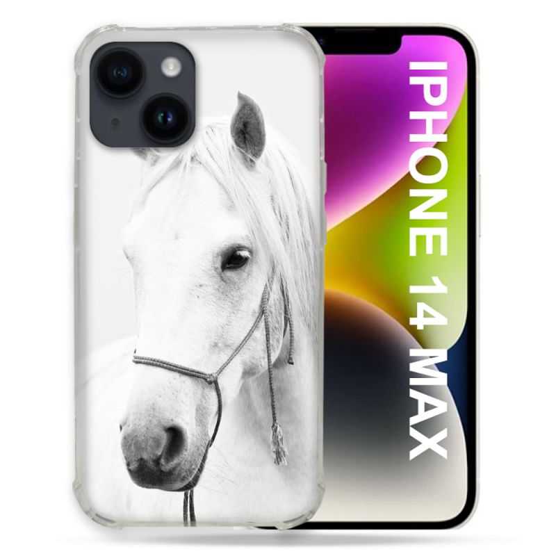 Coque Compatible MagSafe Pour Iphone 14 Plus (6.7) Animal Cheval Cristal