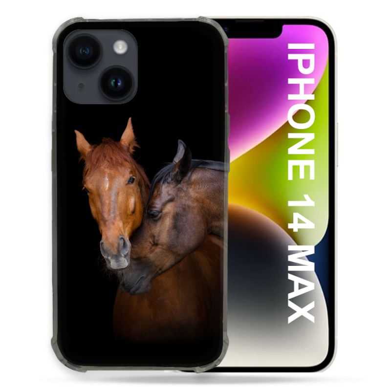 Coque Compatible MagSafe Pour Iphone 14 Plus (6.7) Animal Cheval Marron