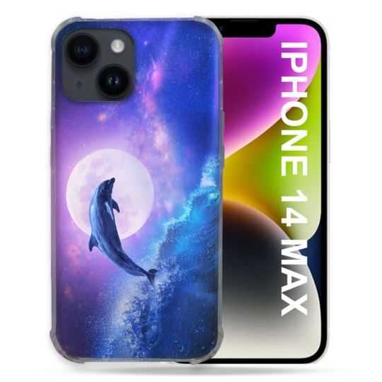 Coque Compatible MagSafe Pour Iphone 14 Plus (6.7) Animal Dauphin Vague