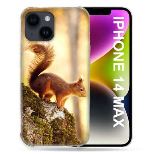 Coque Compatible MagSafe Pour Iphone 14 Plus (6.7) Animal Ecureuil Bois