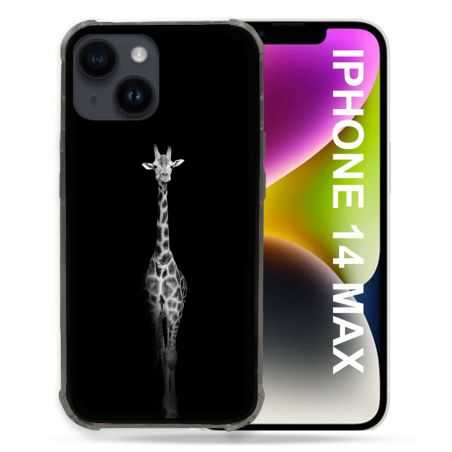 Coque Compatible MagSafe Pour Iphone 14 Plus (6.7) Animal Girafe Noire
