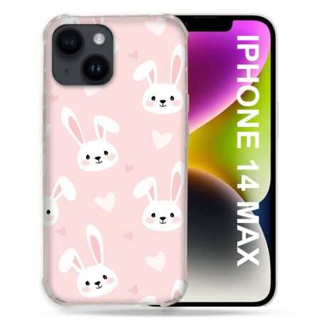 Coque Compatible MagSafe Pour Iphone 14 Plus (6.7) Animal Lapin Rose