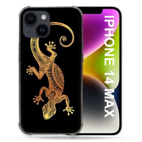 Coque Compatible MagSafe Pour Iphone 14 Plus (6.7) Animal Lezard Noir