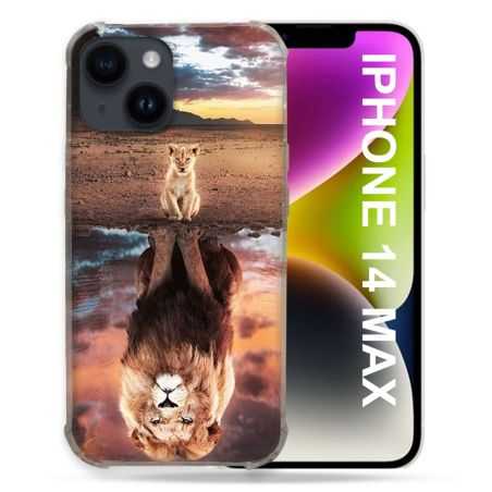 Coque Compatible MagSafe Pour Iphone 14 Plus (6.7) Animal Lion Reflet