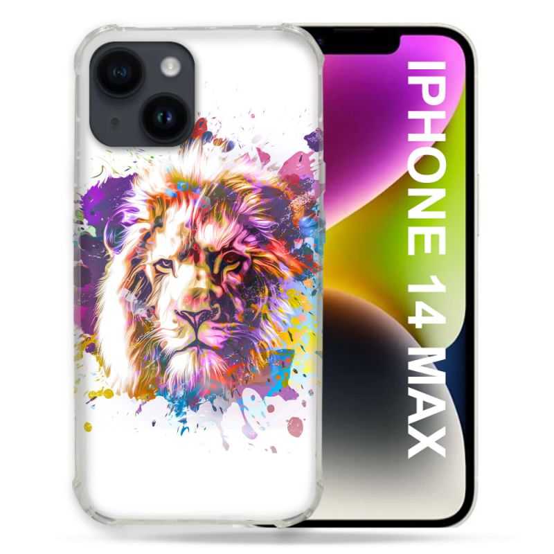 Coque Compatible MagSafe Pour Iphone 14 Plus (6.7) Animal Lion Tag