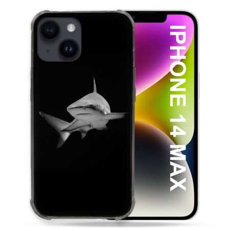 Coque Compatible MagSafe Pour Iphone 14 Plus (6.7) Animal Requin Sombre