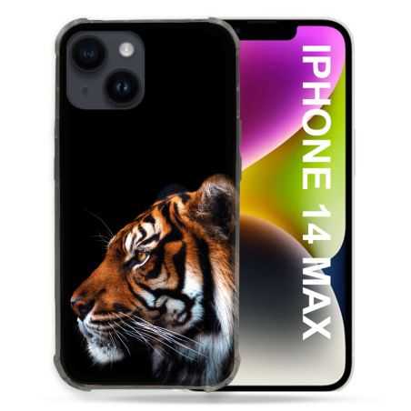 Coque Compatible MagSafe Pour Iphone 14 Plus (6.7) Animal Tigre Noir