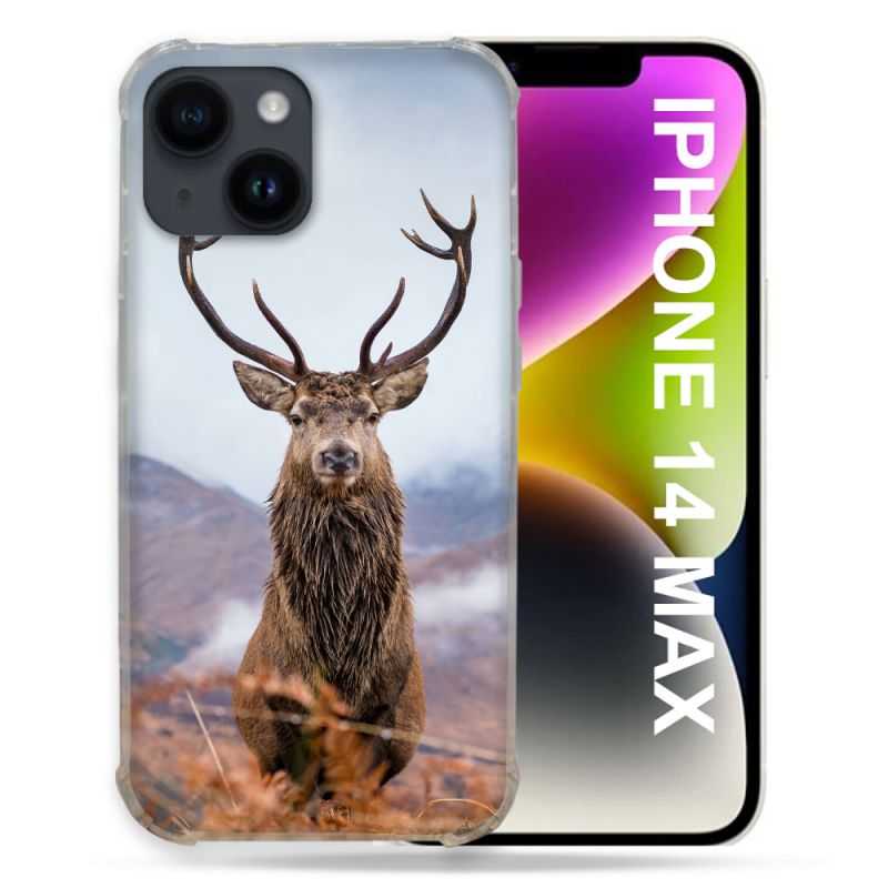 Coque Compatible MagSafe Pour Iphone 14 Plus (6.7) Chasse Chevreuil Montagne
