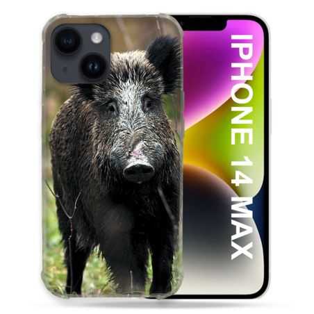Coque Compatible MagSafe Pour Iphone 14 Plus (6.7) Chasse Sanglier bois