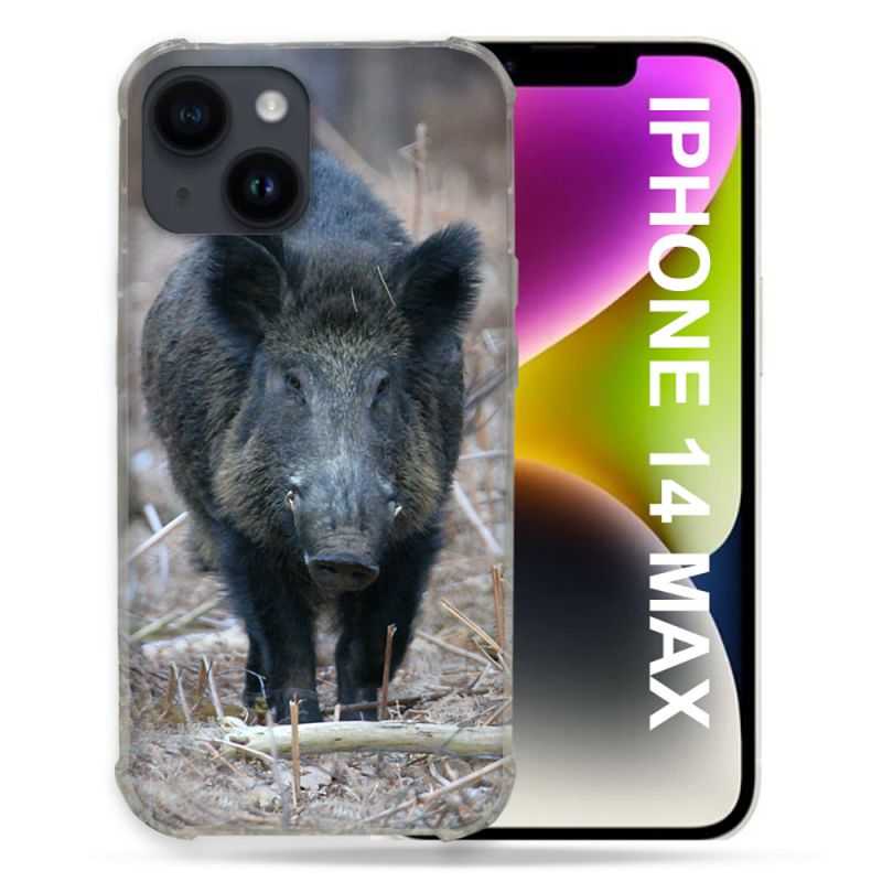 Coque Compatible MagSafe Pour Iphone 14 Plus (6.7) Chasse Sanglier Pin