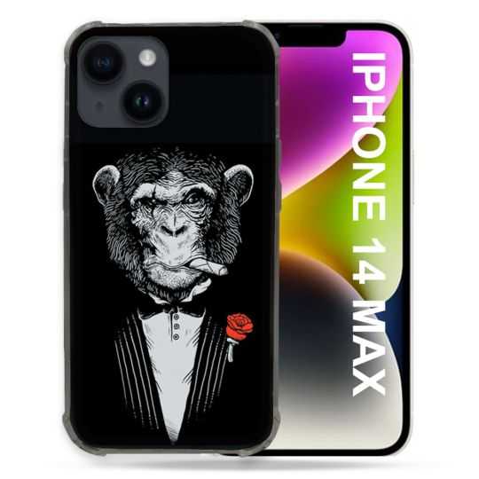 Coque Compatible MagSafe Pour Iphone 14 Plus (6.7) Decale Singe Mafia