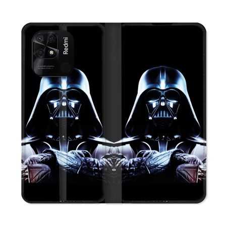 Housse cuir portefeuille Pour Xiaomi Redmi 10C Star Wars - Dark Vador Noir