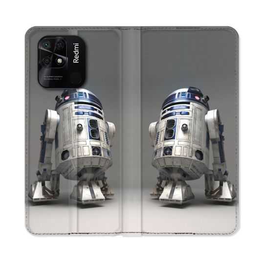 Housse cuir portefeuille Pour Xiaomi Redmi 10C Star Wars - R2D2