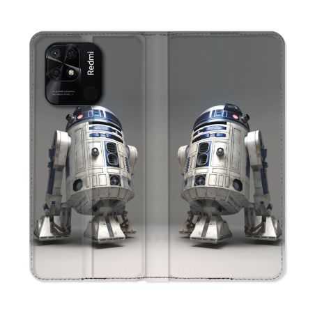 Housse cuir portefeuille Pour Xiaomi Redmi 10C Star Wars - R2D2