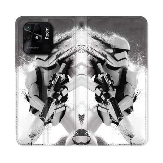 Housse cuir portefeuille Pour Xiaomi Redmi 10C Star Wars - Trooper