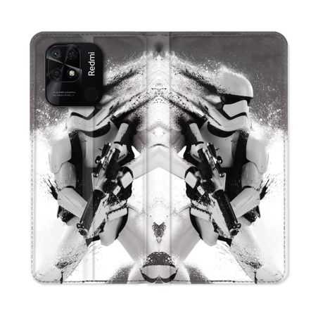 Housse cuir portefeuille Pour Xiaomi Redmi 10C Star Wars - Trooper