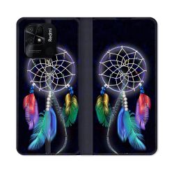 Housse cuir portefeuille Pour Xiaomi Redmi 10C Zen Attrape Reve Multicolore