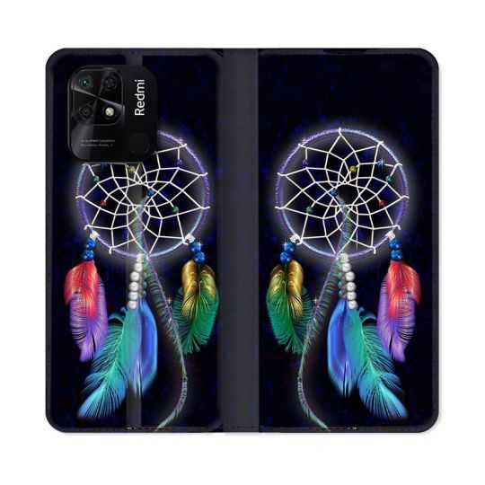 Housse cuir portefeuille Pour Xiaomi Redmi 10C Zen Attrape Reve Multicolore