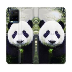 Housse cuir portefeuille Pour Vivo Y21 / Y21S / Y33S Animal Panda Color