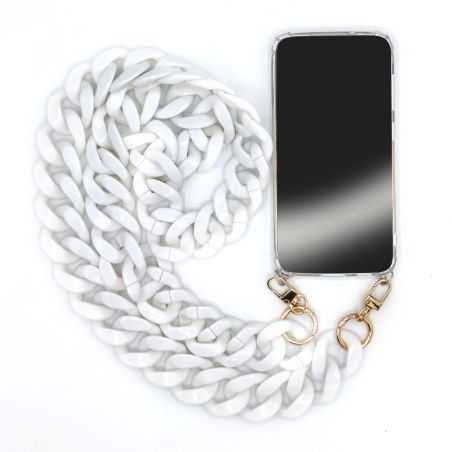 Coque Transparente Pour Xiaomi Mi 10T / Mi 10T Pro avec Lanière / Bandoulière / Cordon téléphone Anneaux Blanc