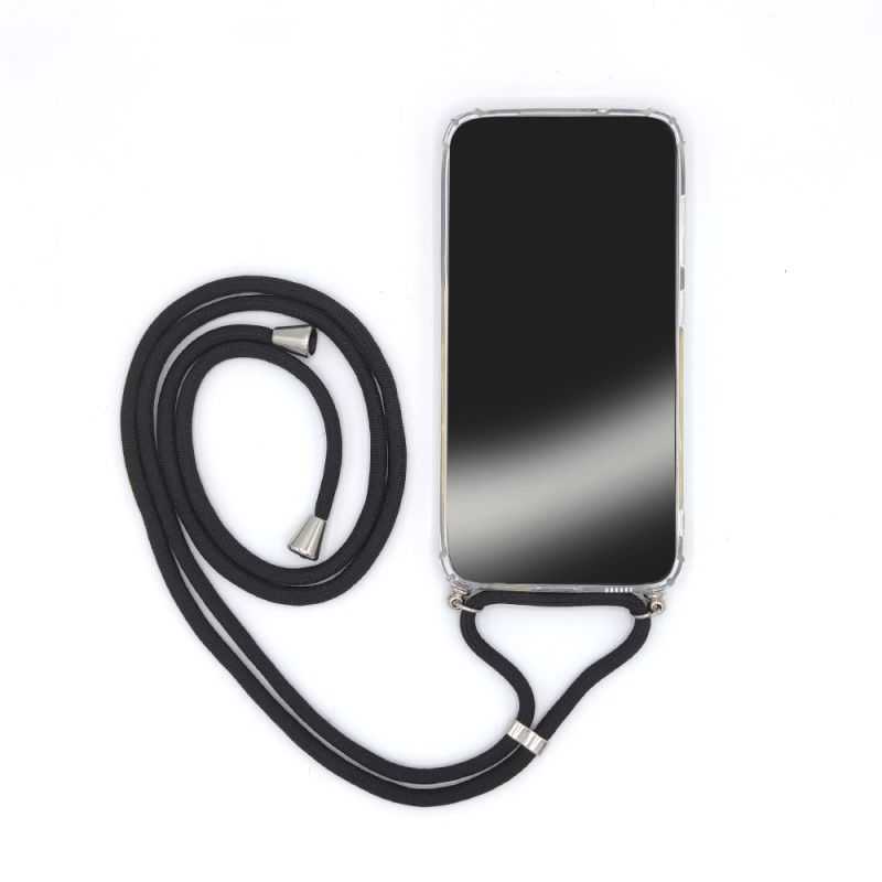 Coque Transparente Pour Xiaomi Mi 10T / Mi 10T Pro avec Lanière / Bandoulière / Cordon téléphone Cordon Noir